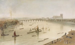 सोमरसेट हाउस, 1805 से वेस्टमिंस्टर ब्रिज द्वारा विलियम डेनियल