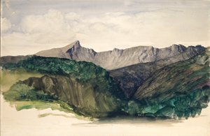 पर्वतों की एक दूरस्थ श्रृंखला का अध्ययन, 1860 द्वारा विलियम डायस