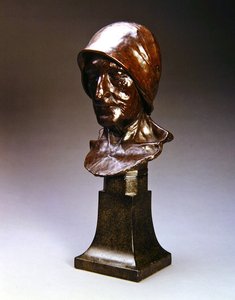 एक बूढ़ी औरत, c.1890 (तांबा और कांस्य) द्वारा विलियम अर्नेस्ट रेनॉल्ड्स स्टीफेंस