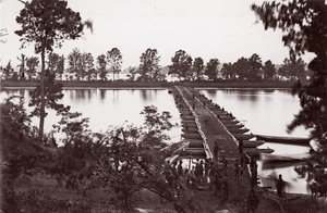 जेम्स नदी पर पोंटून पुल, सीए। 1864.