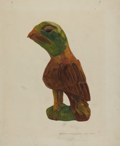 पा. जर्मन नक्काशीदार पक्षी, सी. 1939.