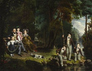 अलेक्जेंडर मस्टर्टन और उनकी पत्नी और बच्चे, 1834 द्वारा विलियम हैमिल्टन
