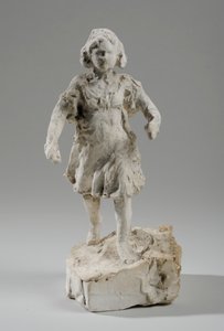 एक लड़की के चित्र के लिए Maquette चल रहा है (प्लास्टर) (440336 भी देखें) द्वारा विलियम हैमो थॉर्नक्रॉफ्ट