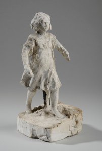 एक लड़की के चित्र के लिए Maquette चल रहा है (प्लास्टर) (440337 भी देखें) द्वारा विलियम हैमो थॉर्नक्रॉफ्ट