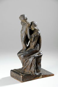 एक माँ और बच्चे के आंकड़े के लिए Maquette (प्लास्टिसिन)