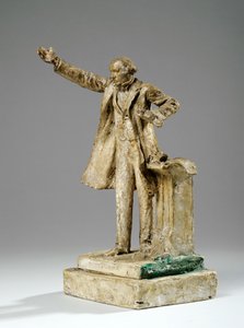 लंदन, स्ट्रैण्ड पर विलियम एवर्ट ग्लैडस्टोन की प्रतिमा के लिए Maquette, c.1905 (प्लास्टर) द्वारा विलियम हैमो थॉर्नक्रॉफ्ट