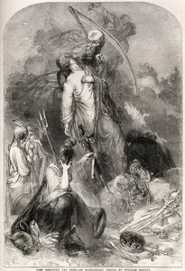 आर्थर वेलेस्ली (1769-1852), ड्यूक ऑफ वेलिंगटन की मृत्यु पर रूपक - विलियम हार्वे द्वारा ड्राइंग