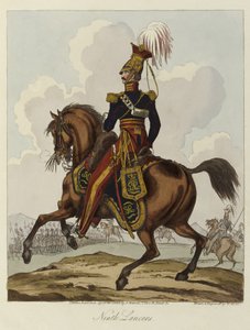 नौवीं हुस्सर, 1820 (रंगीन एक्वाटिंट) द्वारा विलियम हीथ