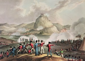सैन सेबेस्टियन की घेराबंदी, जुलाई 1813, थॉमस सदरलैंड (bc1785) द्वारा उकेरी गई द्वारा विलियम हीथ
