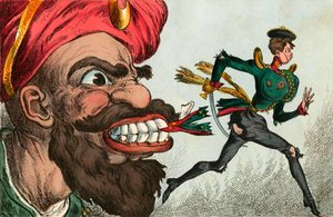 1850 के दशक में पश्चिम यूरोपीय कैरिक्युरिस्ट की नज़र से क्रीमियन युद्ध की शुरुआत।