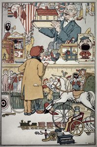 टॉय शॉप, 1900 (प्रिंट) द्वारा विलियम हीथ रॉबिन्सन
