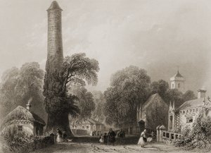 जोंड पुण्य, 1860 के दशक के &39;सीन एंड एंटीक्विटीज़&39; से क्लोंडल्किन, काउंटी डबलिन, आयरलैंड द्वारा विलियम हेनरी बार्टलेट