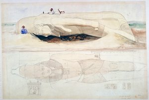 कोलेसस ऑफ़ रामेसेस II, मेम्फिस, 1845