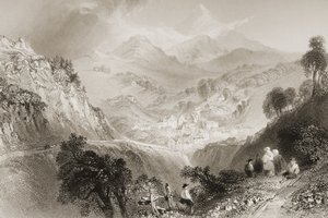 एनीस्कैरी, काउंटी विकलो, जॉर्ज पुण्य, 1860 के दशक के &39;दृश्यों और प्राचीन वस्तुओं&39; से द्वारा विलियम हेनरी बार्टलेट