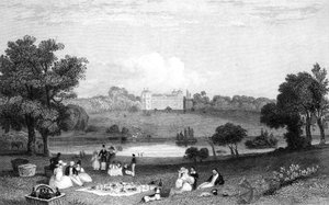 हॉलिंगबरी प्लेस, एसेक्स, हेनरी वालिस द्वारा उत्कीर्ण, 1832 द्वारा विलियम हेनरी बार्टलेट