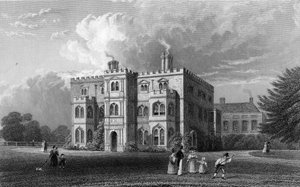 मार्क्स हॉल, कॉगेशहॉल, एसेक्स, जॉन कार्र आर्मिटेज द्वारा उत्कीर्ण, 1833