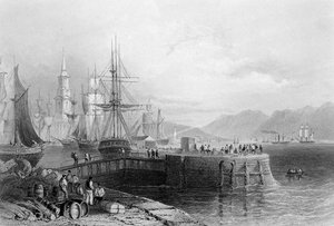 पोर्ट ग्लासगो, JW Appleton द्वारा उत्कीर्ण, 1841 (उत्कीर्णन) द्वारा विलियम हेनरी बार्टलेट