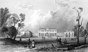 थोरंडन हॉल, एसेक्स, हेनरी एडलैंड द्वारा उत्कीर्ण, 1832 द्वारा विलियम हेनरी बार्टलेट