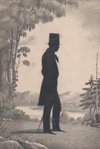 सैको, मेन, 1828-83 के एडवर्ड वर्थ का सिल्हूट। द्वारा विलियम हेनरी ब्राउन