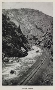 कोलोराडो की घाटी: प्लैट कैनन (बी/डब्ल्यू फोटो) द्वारा विलियम हेनरी जैक्सन