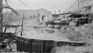 येलोस्टोन नेशनल पार्क मैमथ हॉट स्प्रिंग्स, c.1872