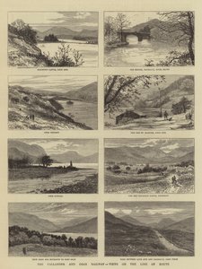 Callander और Oban रेलवे, मार्ग की रेखा पर दृश्य द्वारा विलियम हेनरी जेम्स नाव