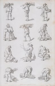 1815 में &39;एस्थिंग्स ऑफ़ रस्टिक फिगर: द एम्बेलिशमेंट ऑफ लैंडस्केप&39; से चित्रण द्वारा विलियम हेनरी Pyne
