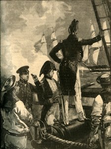 कैप्टन विलियम वालपोल ने ड्यूक ऑफ़ सालदानस जहाजों, लिबरल वॉर्स, 1829 c1890 को इंटरसेप्ट किया। द्वारा विलियम हेशम ओवरेंड