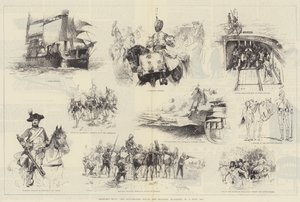 द इलस्ट्रेटेड नेवल एंड मिलिटरी मैगज़ीन, 1 जुलाई 1884 से रेखाचित्र