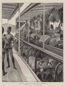 डोंगोला की ओर अग्रसर, एक नील स्टीमर का ट्रूप-डेक
