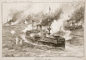 1894 की यलु नदी की लड़ाई, आर्किबाल्ड फोर्ब्स, जीए हेंटी और मेजर आर्थर ग्रिफिथ्स द्वारा &39;उन्नीसवीं शताब्दी की लड़ाइयों&39; का चित्रण