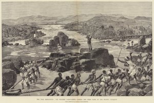 नील अभियान, स्टीमर नासिफ़-खीर द्वितीय मोतियाबिंद के पहले द्वार को पार करते हुए द्वारा विलियम हेशम ओवरेंड