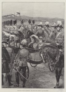द रॉयल विजिट टू एल्डरशॉट, द स्कॉट्स ग्रेस द क्वीनिंग द क्वीन