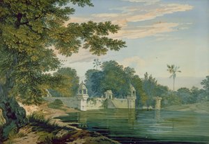 ए व्यू नियर आगरा, c.1780 द्वारा विलियम होजेस
