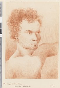 पृष्ठ 24a ओटागो, एम्स्टर्डम द्वीप के प्रमुख, 1768-75 (लाल और सफेद चाक) द्वारा विलियम होजेस