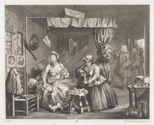 एक हरलोट्स फॉल, जिसे 1732 में डिज़ाइन किया गया था, ने 1744 लॉयड स्पेंसर का उपहार छापा (नक़्क़ाशी और उत्कीर्णन) द्वारा विलियम होगार्थ