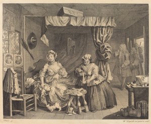 एक वेश्या की प्रगति: pl.3 द्वारा विलियम होगार्थ