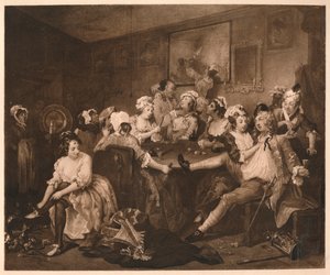 रेक प्रोग्रेस - 3: द ऑर्गी, 1733। द्वारा विलियम होगार्थ