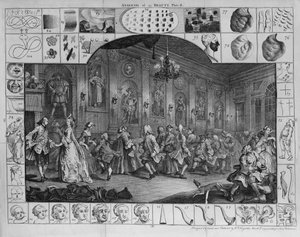 ब्यूटी, प्लेट II, 1753 का विश्लेषण द्वारा विलियम होगार्थ