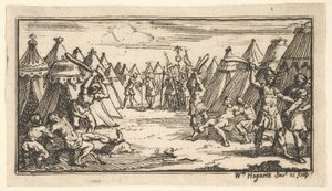 1725 के बाद, लेग जॉन बेवर, रोमन सैन्य दंड, 1725 को तोड़कर। द्वारा विलियम होगार्थ