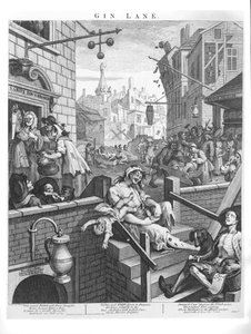 जिन लेन, 1751 द्वारा विलियम होगार्थ