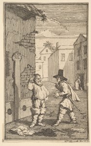 हुडूब्रास और राल्फो विवादित सत्रह लघु चित्रण सैमुअल बटलर के लिए ..., 1721-26। द्वारा विलियम होगार्थ