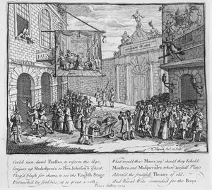 मस्केरेड्स और ओपेरा, बर्लिंगटन गेट, 1724 द्वारा विलियम होगार्थ