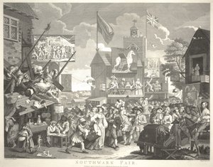 साउथवार्क फेयर, थॉमस कुक द्वारा उत्कीर्ण (1744-1818) द्वारा विलियम होगार्थ