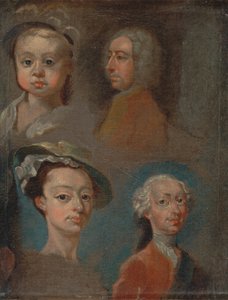 प्रमुखों का अध्ययन, सीए। 1733. द्वारा विलियम होगार्थ