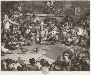 कॉकपिट - डेर हैनेंकैंपफ्लैट्ज। 1759 द्वारा विलियम होगार्थ