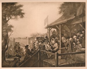 द पोलिंग, प्लेट III ऑफ़ द ह्यूमर्स ऑफ़ ए इलेक्शन, 1757 द्वारा विलियम होगार्थ