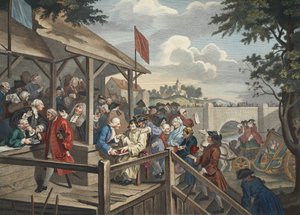 पोलिंग, &39;हॉगर्थ रिस्टोर्ड: द होल वर्क्स ऑफ द सेलेक्टेड विलियम होगरथ, थॉमस कुक द्वारा पुनः उत्कीर्णित, पब से चित्रण 1812 (हाथ से सजी नक्काशी) द्वारा विलियम होगार्थ