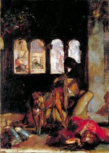 'द ईव ऑफ सेंट एग्नेस' के लिए स्केच, c1847 द्वारा विलियम होल्मन हंट