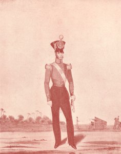 लाइन पर मद्रास आर्मी इन्फेंट्री के अधिकारी, c1837-1843, 1909 द्वारा विलियम हन्सले